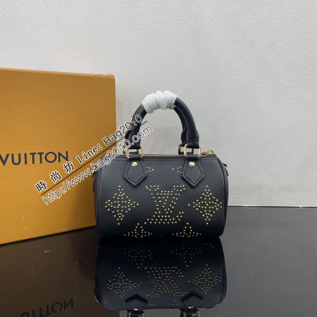 LV路易威登2023专柜新款M46745粒面牛皮革Nano Speedy手袋手提斜挎包 ydh5302